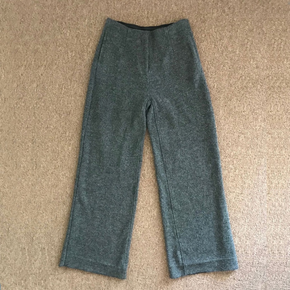 High-Waist Wide Leg Trousers (gray) NEW with TAGS